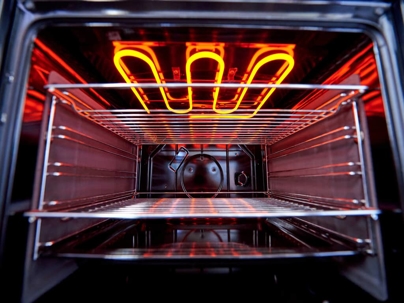 the interior of an oven
